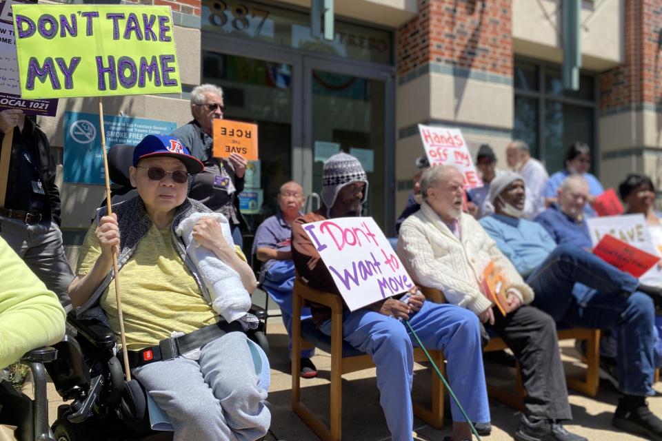 Residents of the ARF and RCFE, their family members, and staff rallied outside the BHC on June 26, 2025
