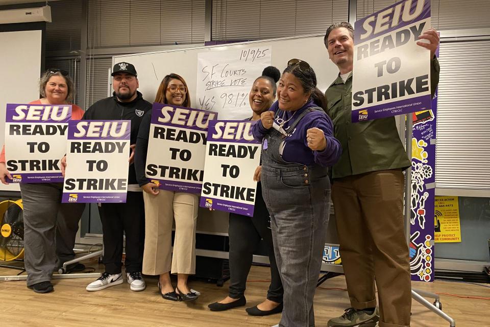 SF Superior Court clerks voted by an overwhelming 98% to authorize a strike on October 9, 2025,