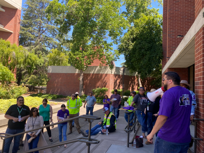 City of Fairfield workers rallying on Wednesday, June 18